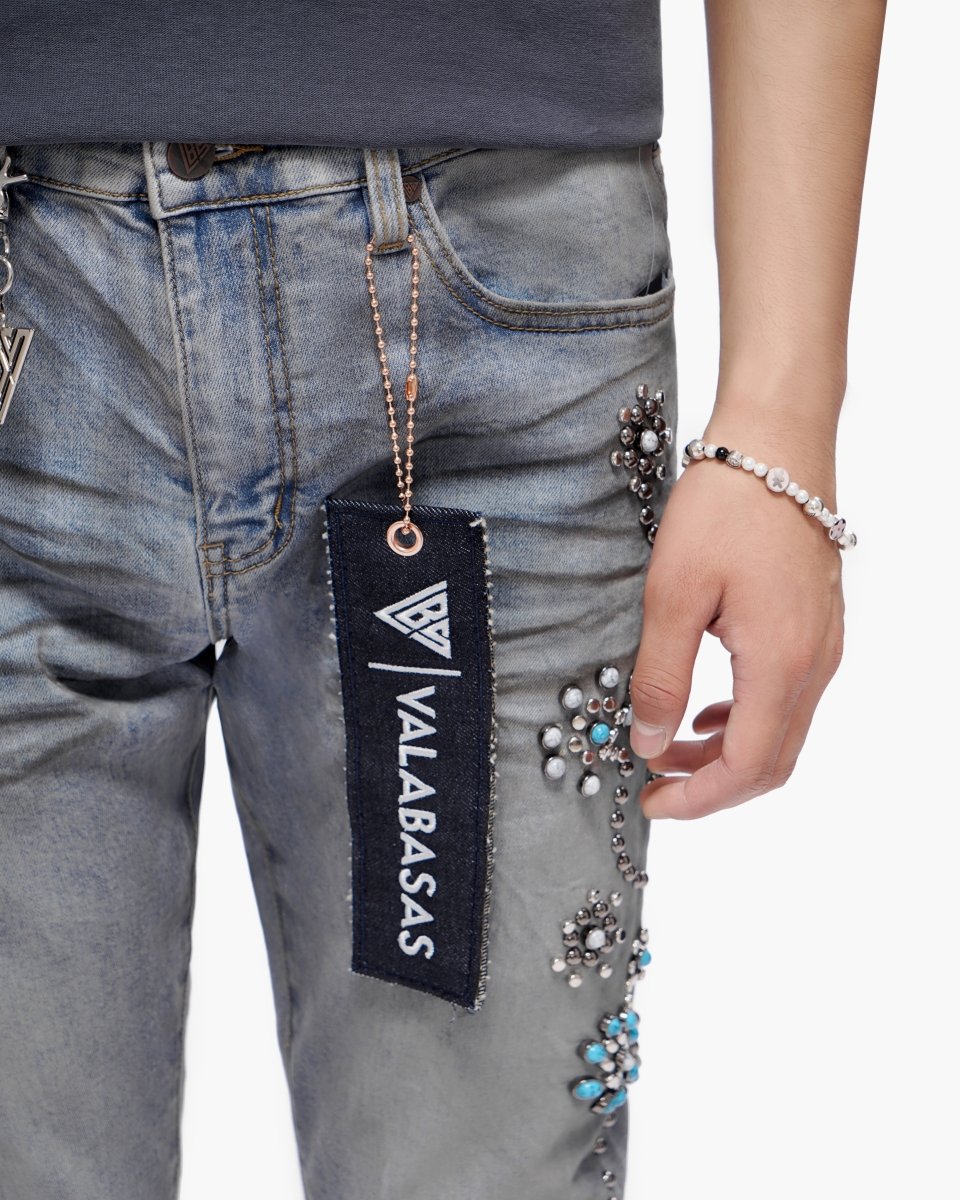 Embargo Light Dirty Wash Skinny Jeans - Valabasas