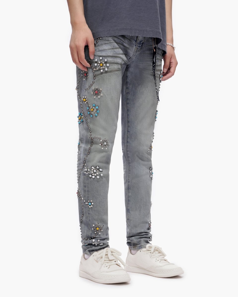 Embargo Light Dirty Wash Skinny Jeans - Valabasas