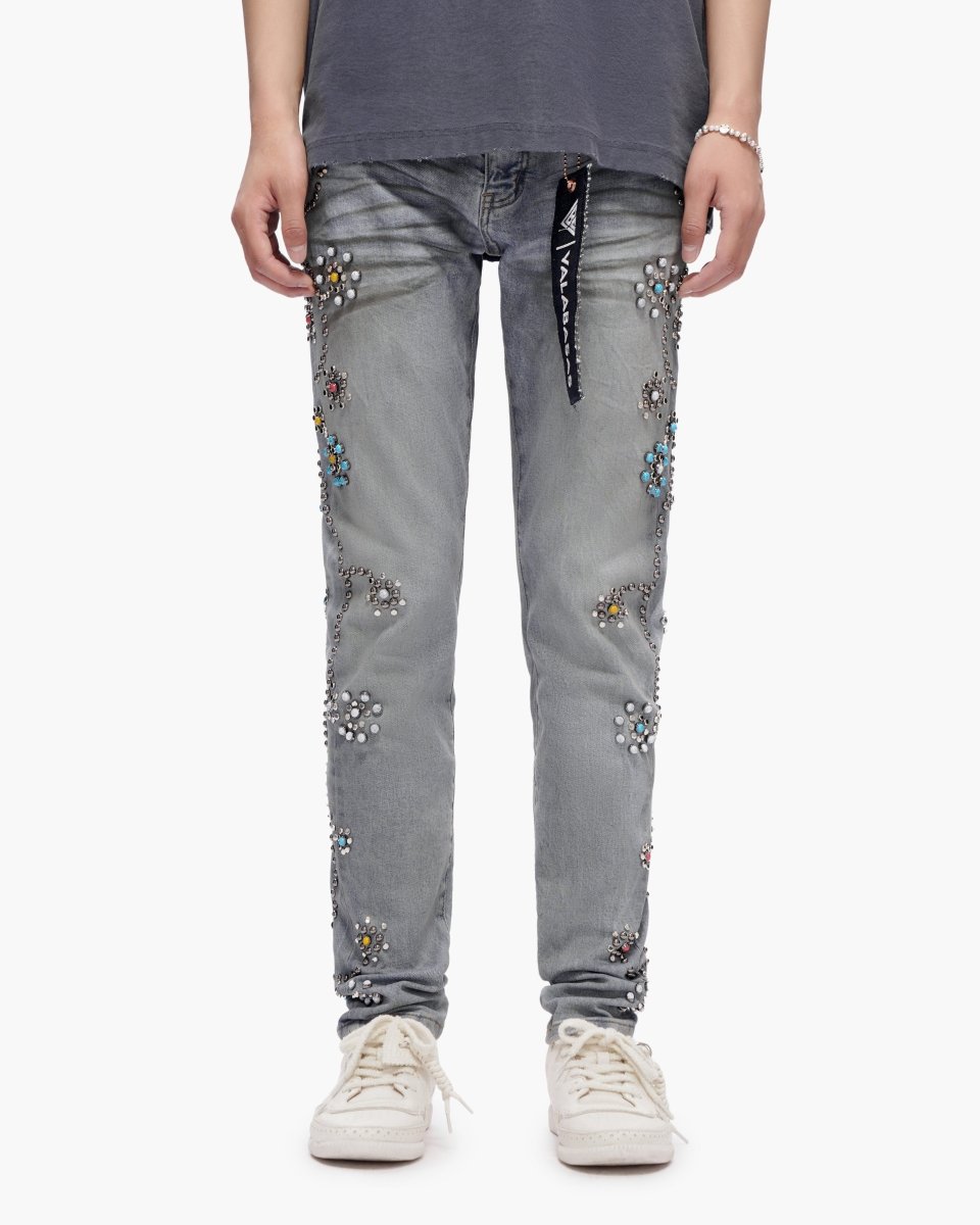 Embargo Light Dirty Wash Skinny Jeans - Valabasas