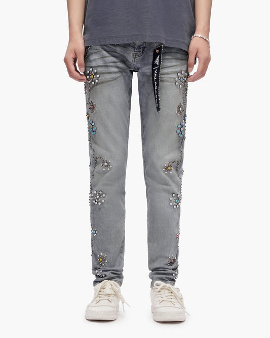 Embargo Light Dirty Wash Skinny Jeans - Valabasas