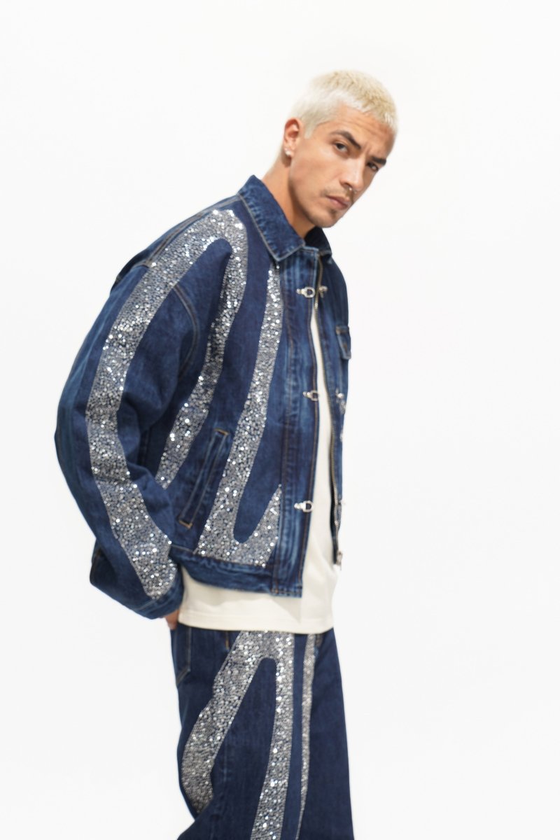Encrypted Jacket Denim Blue - Valabasas