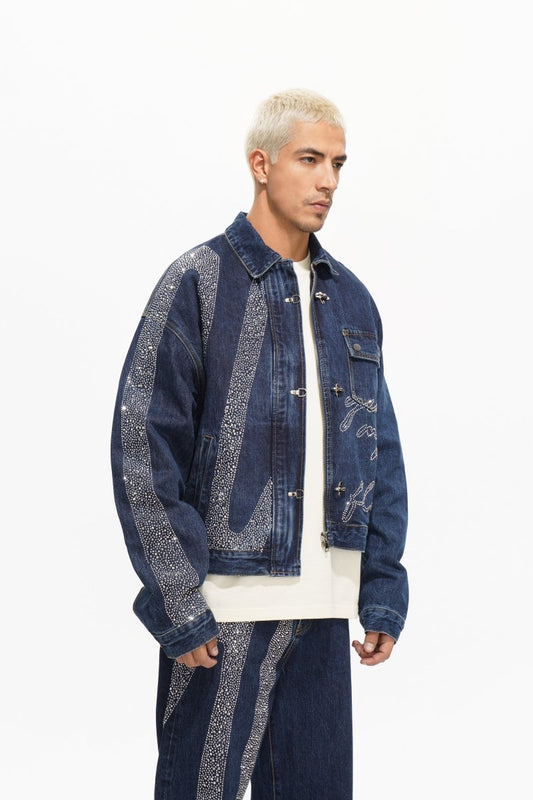 Encrypted Jacket Denim Blue - Valabasas