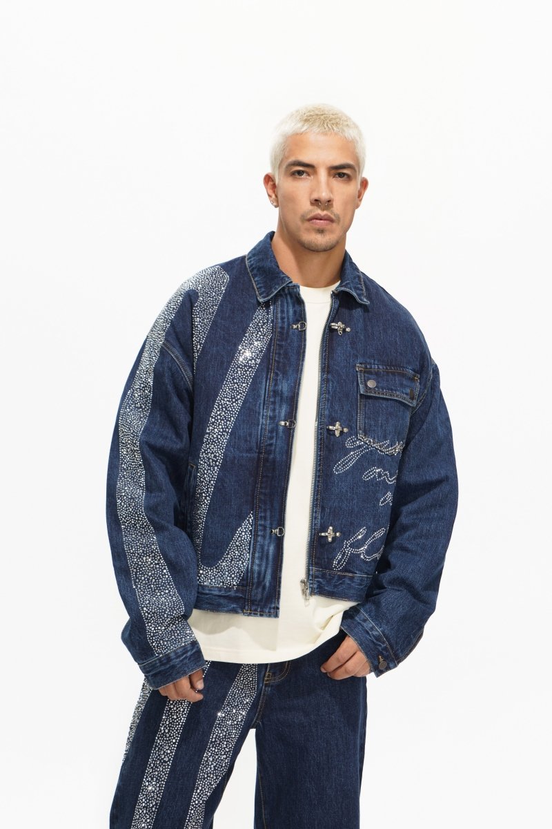 Encrypted Jacket Denim Blue - Valabasas