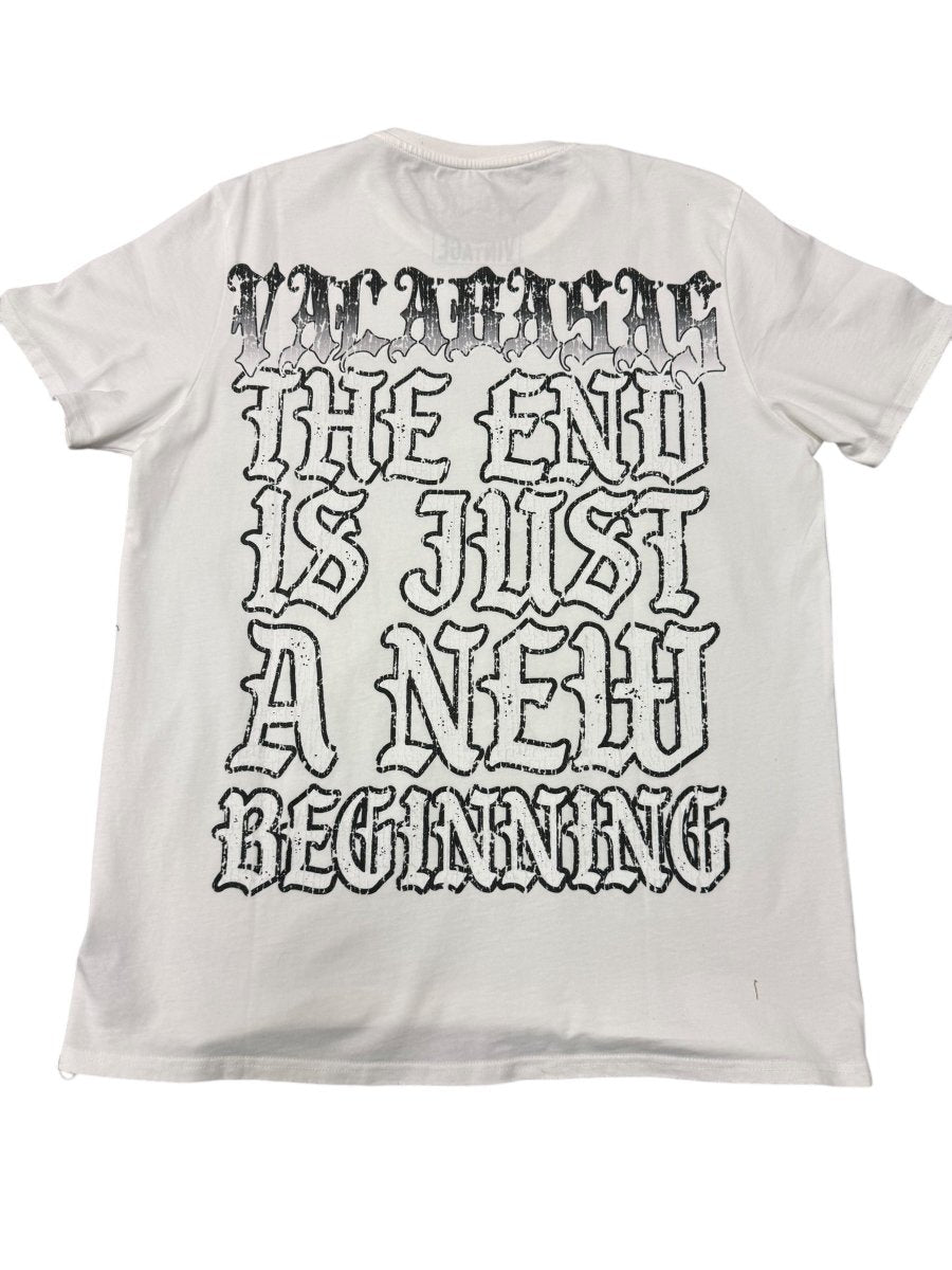 "ENDS" VINTAGE WASH WHITE TEE