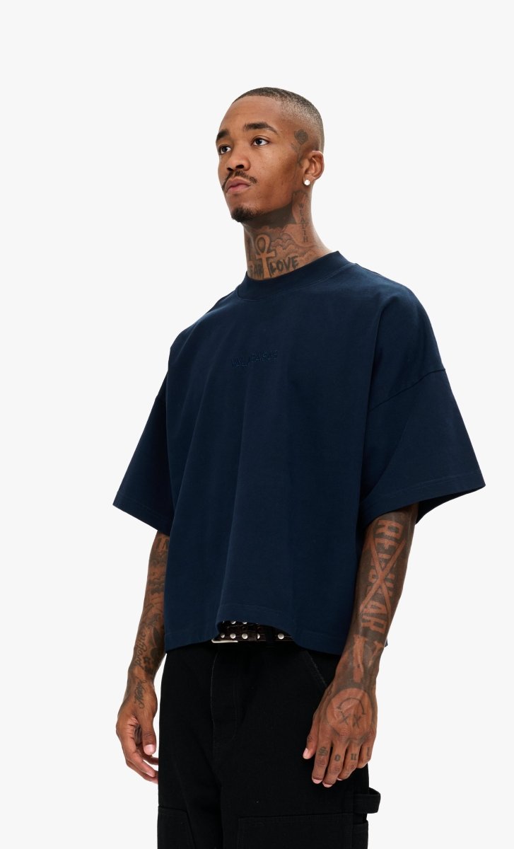 Essential Crop Tee Navy - Valabasas