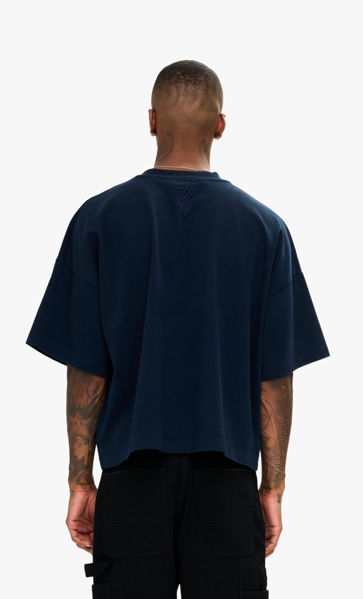 Essential Crop Tee Navy - Valabasas