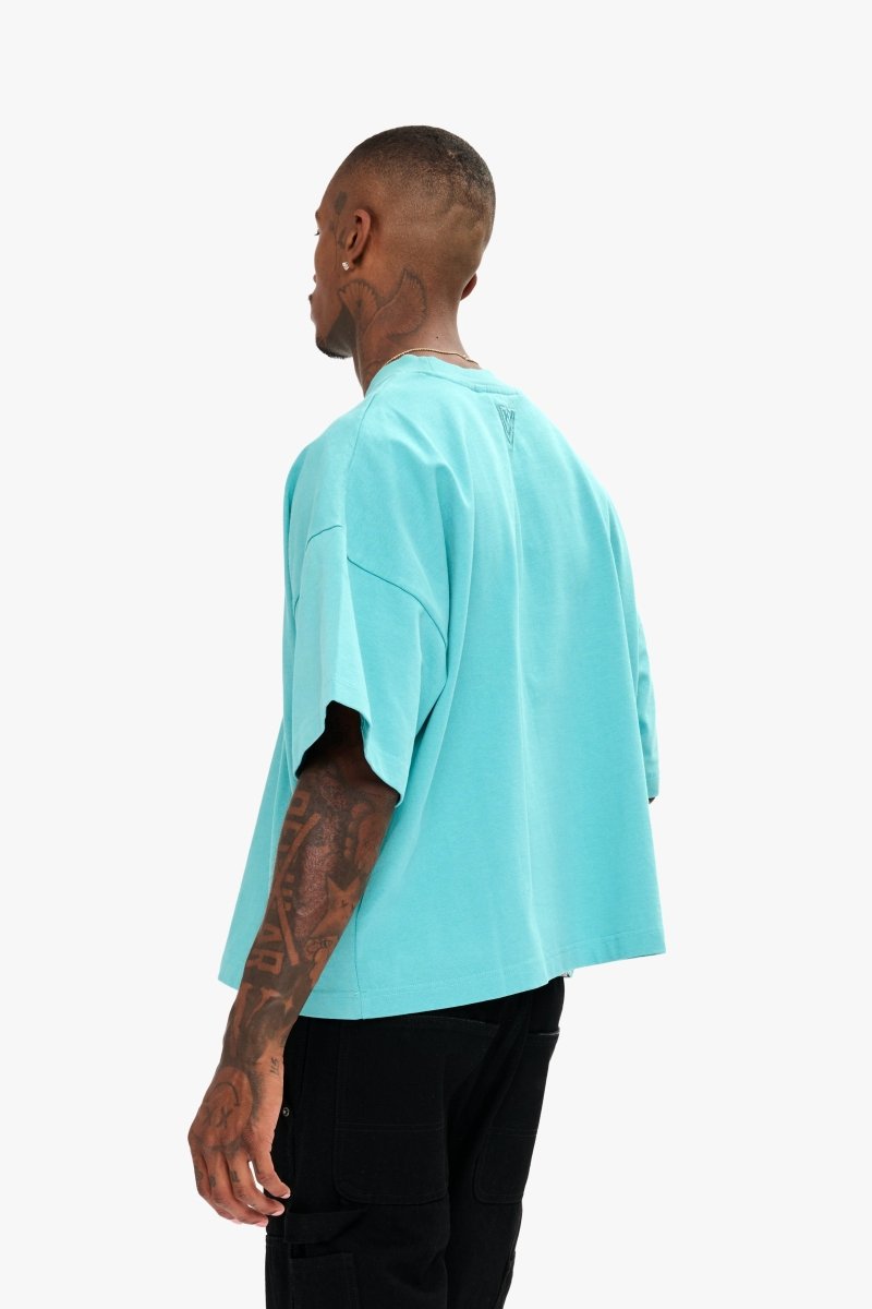 Essential Crop Tee Turquoise