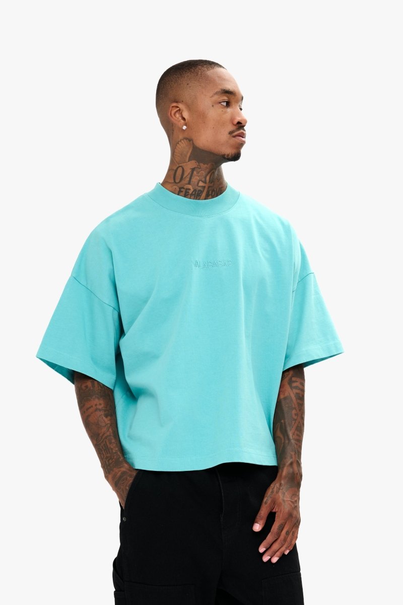 Essential Crop Tee Turquoise - Valabasas