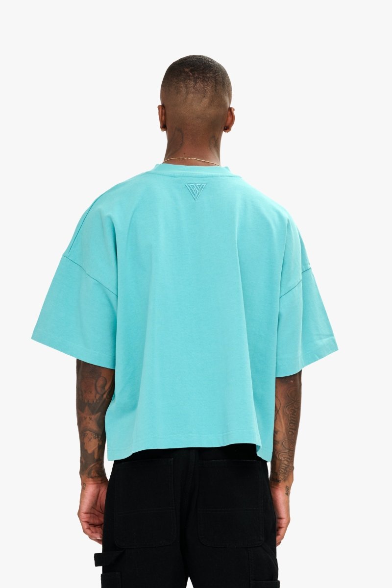 Essential Crop Tee Turquoise