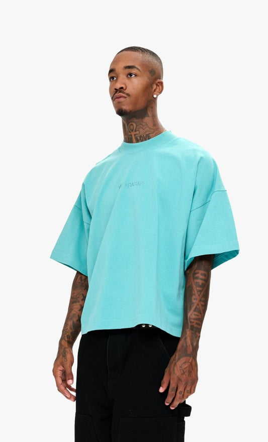 Essential Crop Tee Turquoise - Valabasas