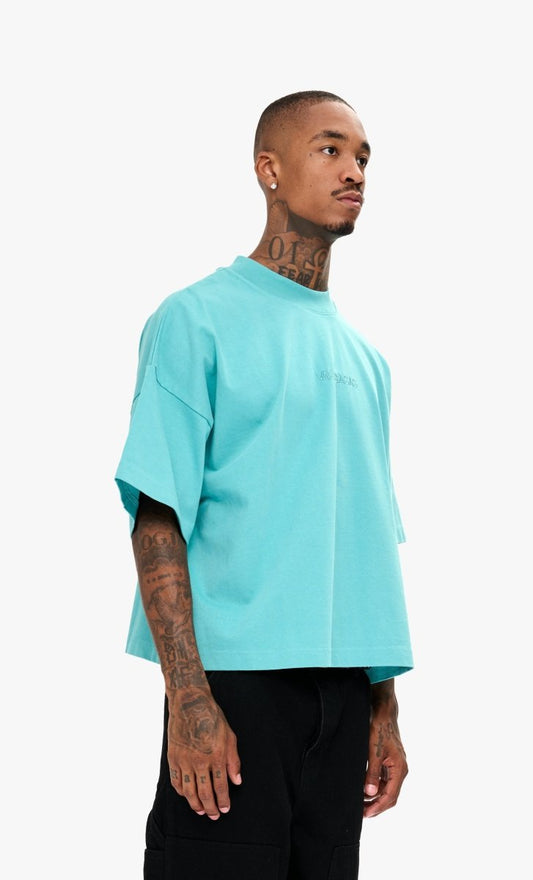 Essential Crop Tee Turquoise - Valabasas