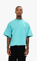 Essential Crop Tee Turquoise