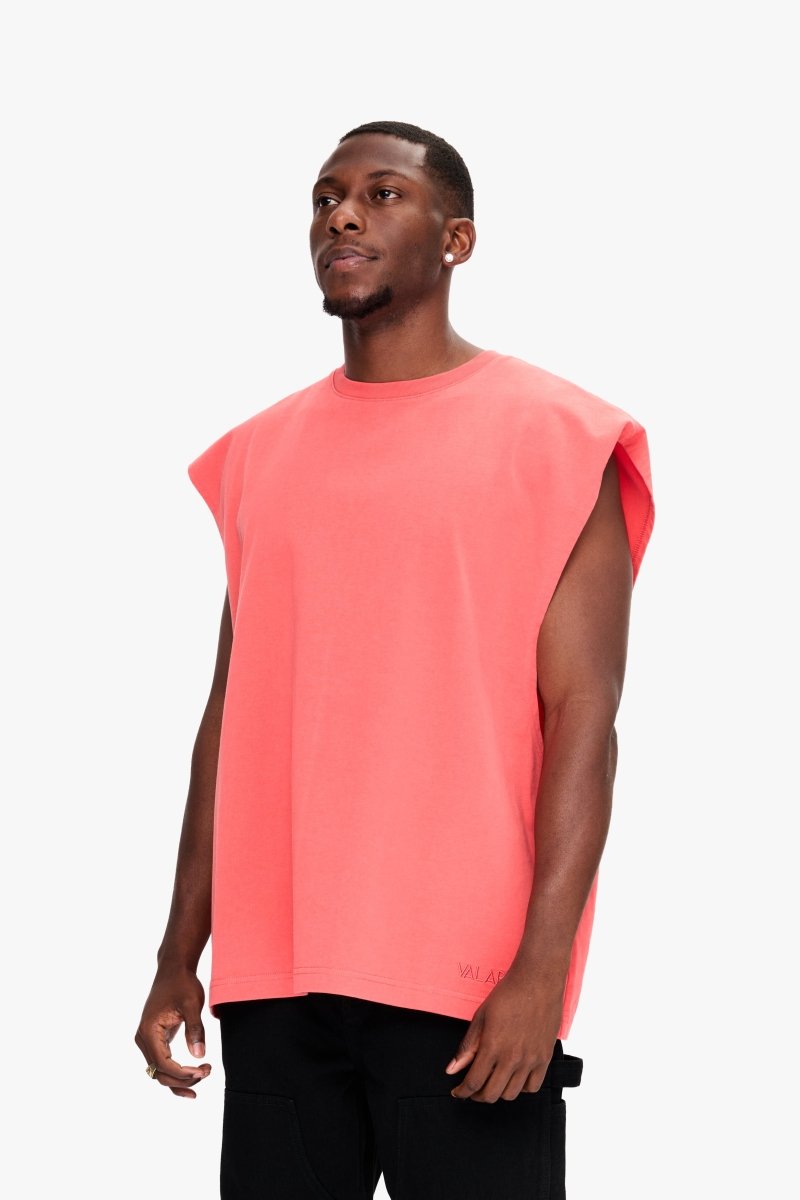 Essential Sleeveless Tee Deep Sea Coral - Valabasas