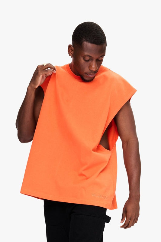 Essential Sleeveless Tee Orange - Valabasas
