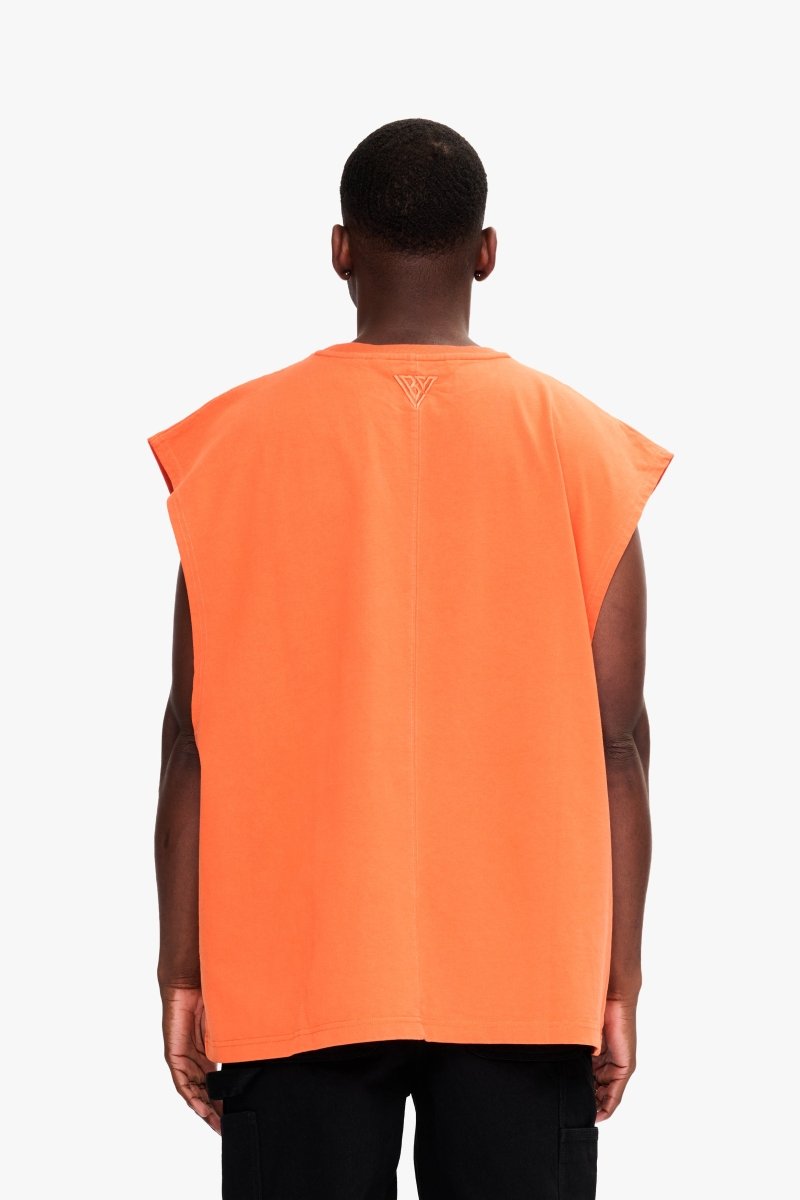 Essential Sleeveless Tee Orange - Valabasas
