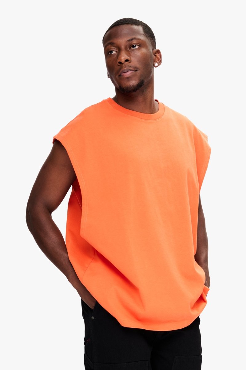 Essential Sleeveless Tee Orange - Valabasas