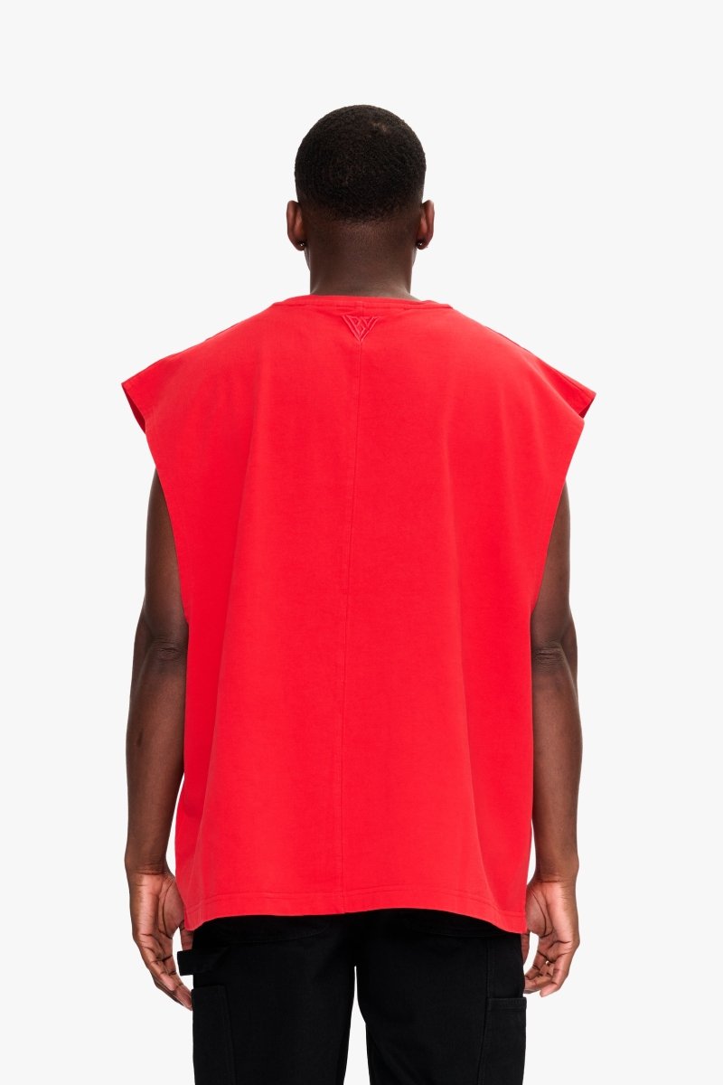Essential Sleeveless Tee Red - Valabasas