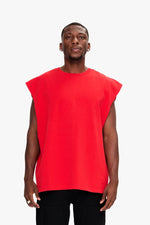 Essential Sleeveless Tee Red