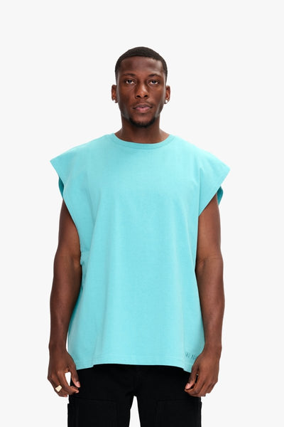 Essential Sleeveless Tee Turquoise – Valabasas