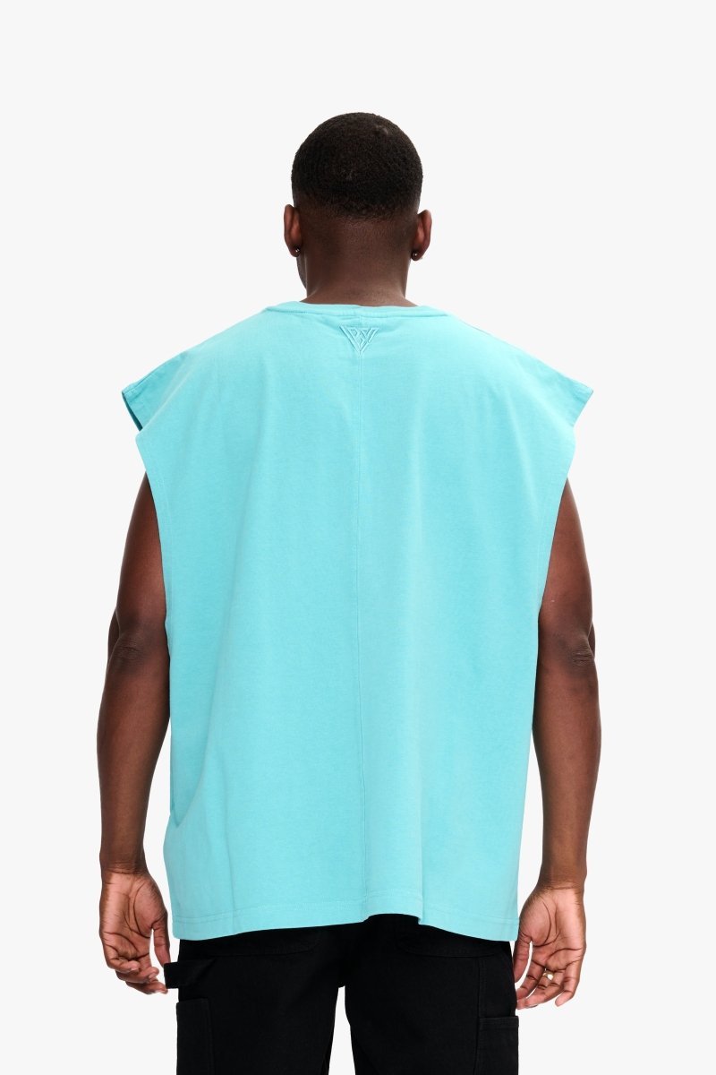 Essential Sleeveless Tee Turquoise - Valabasas