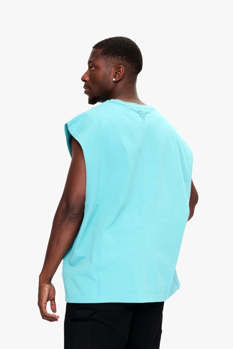Essential Sleeveless Tee Turquoise - Valabasas