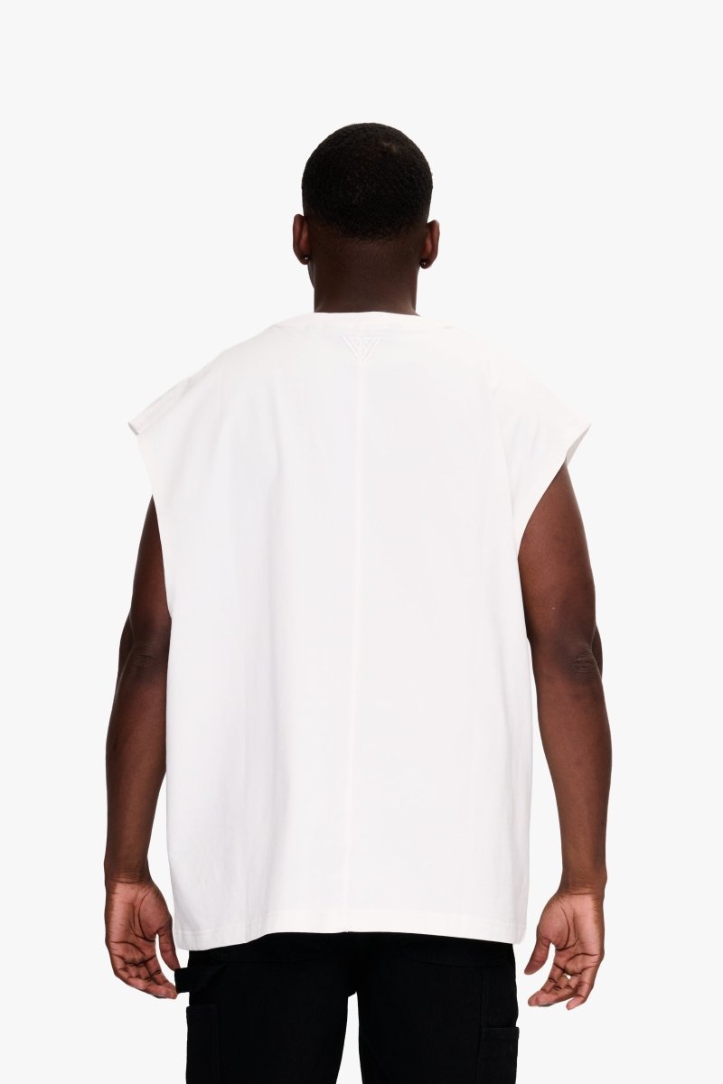 Essential Sleeveless Tee White - Valabasas