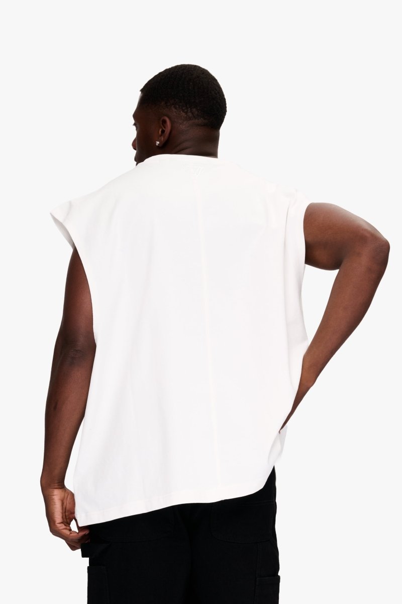 Essential Sleeveless Tee White - Valabasas