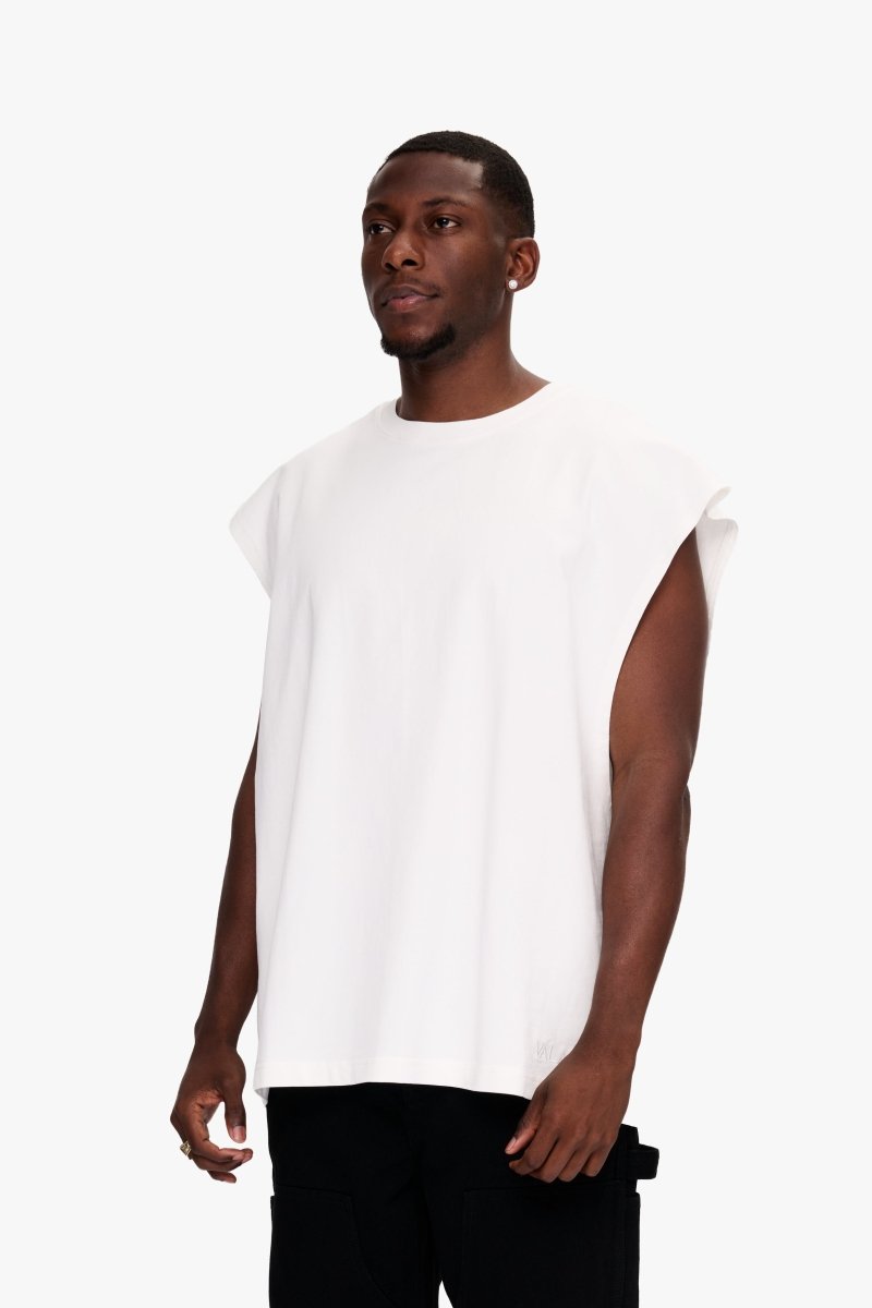 Essential Sleeveless Tee White - Valabasas