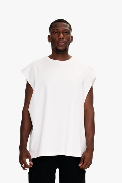 Essential Sleeveless Tee White – Valabasas