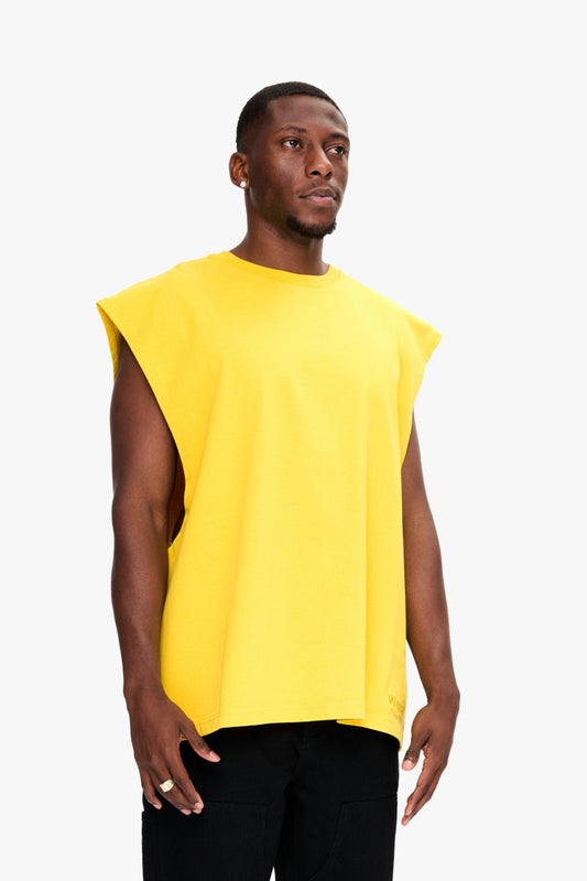 Essential Sleeveless Tee Yellow - Valabasas