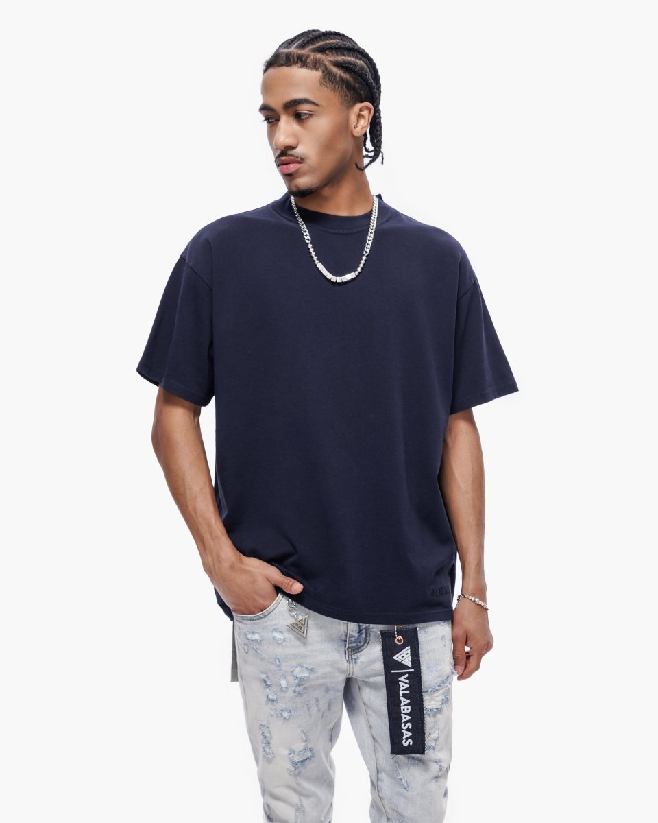 Essential Tank Navy Blue Tee – Valabasas