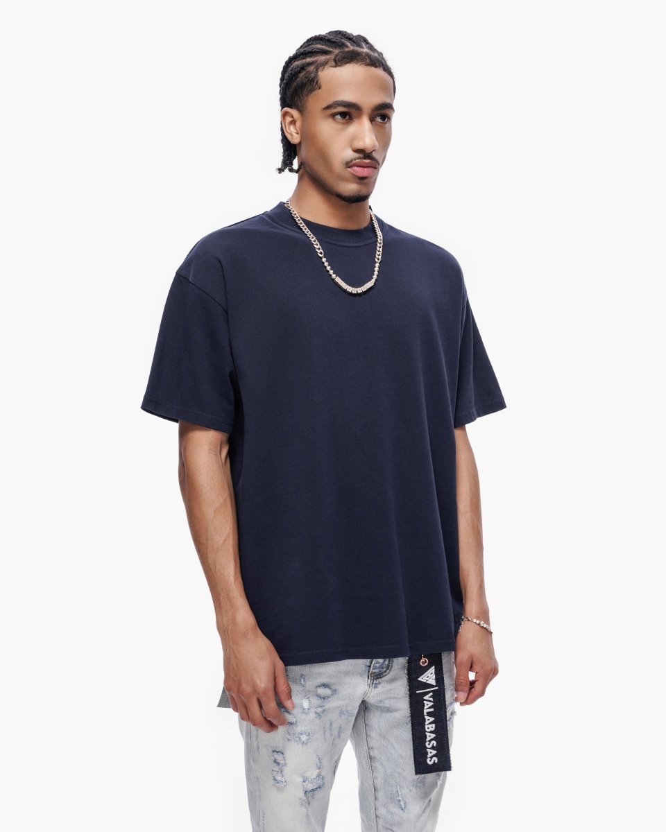 Essential Tank Navy Blue Tee - Valabasas