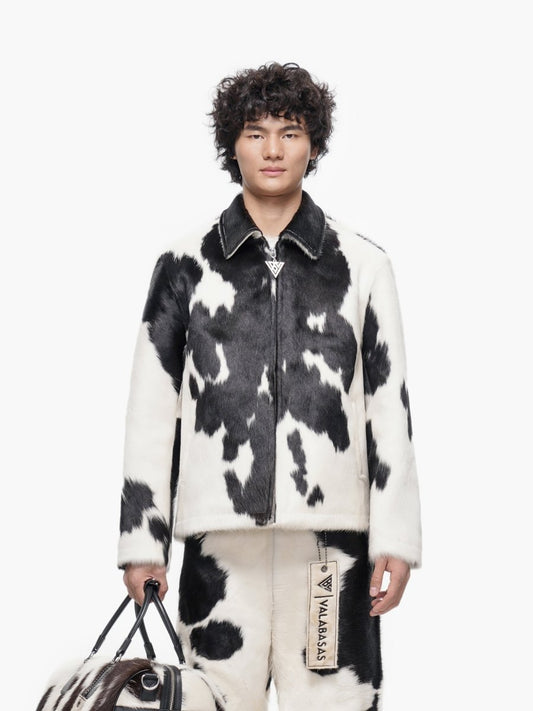 Étalon 100% Cowhide Jacket – Black & White - Valabasas