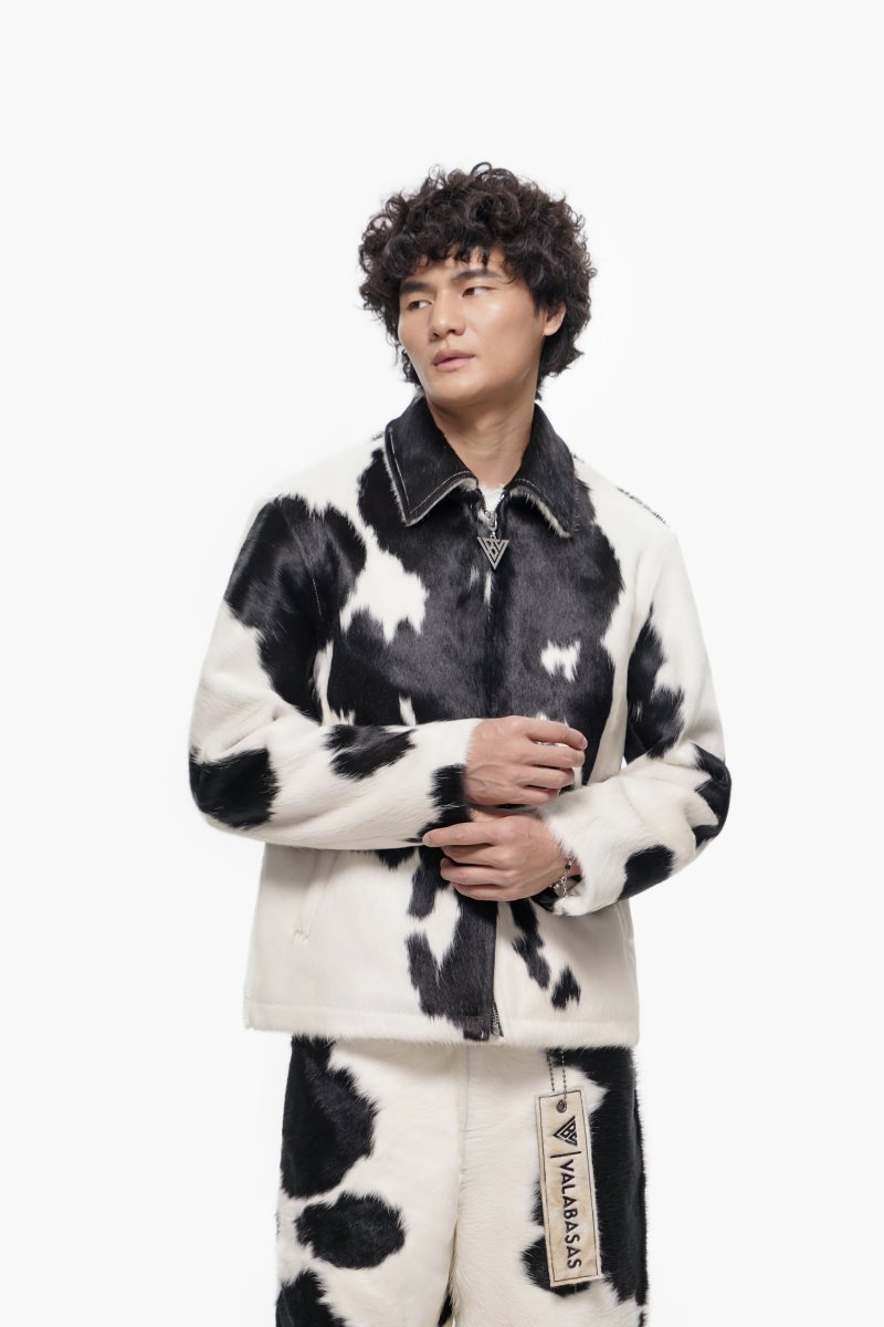 Étalon 100% Cowhide Jacket – Black & White - Valabasas