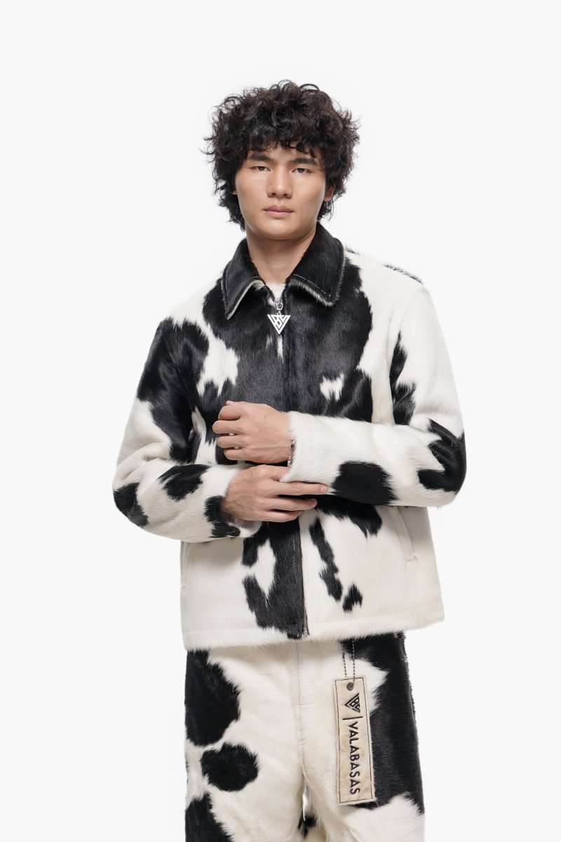 Étalon 100% Cowhide Jacket – Black & White - Valabasas