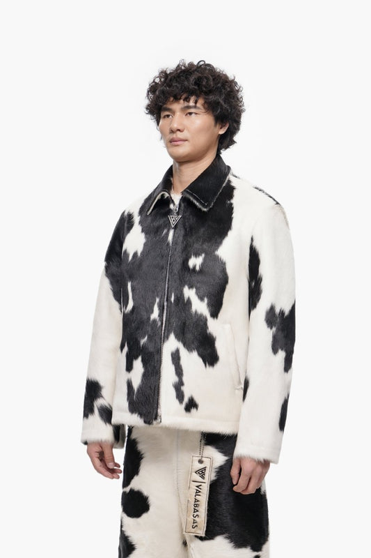 Étalon 100% Cowhide Jacket – Black & White - Valabasas