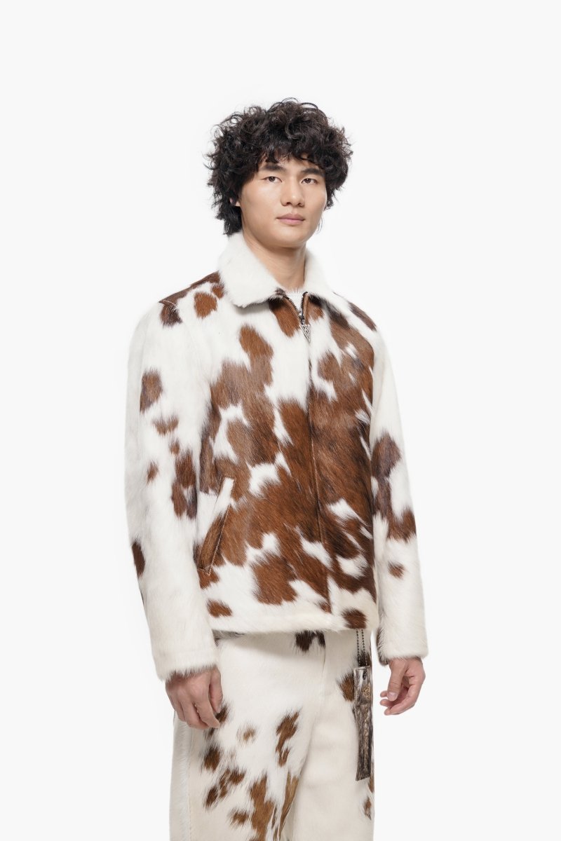 Étalon 100% Cowhide Jacket – Brown & Cream - Valabasas