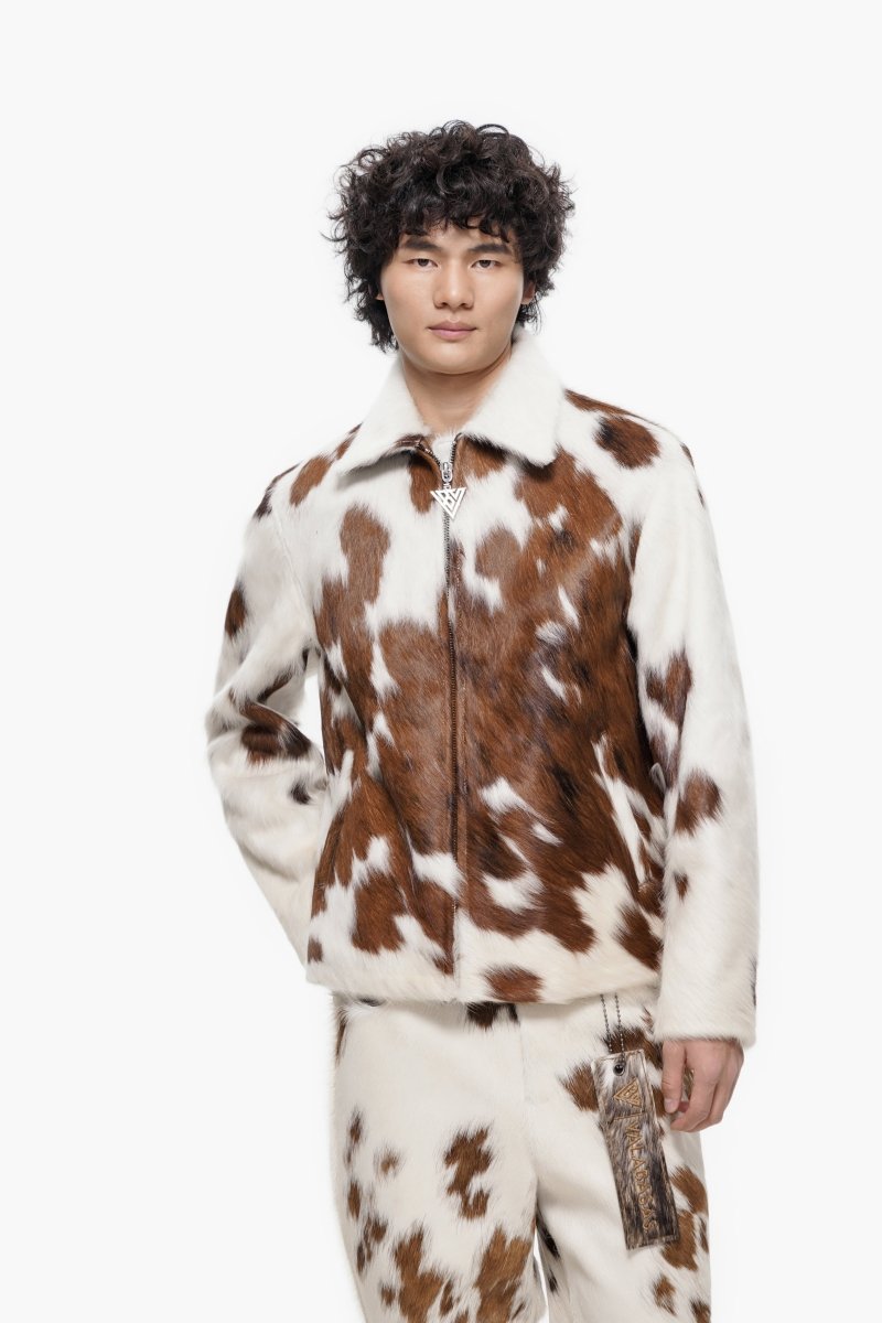 Étalon 100% Cowhide Jacket – Brown & Cream - Valabasas