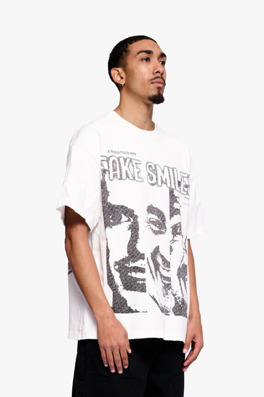 Fake Smiles Tee White - Valabasas