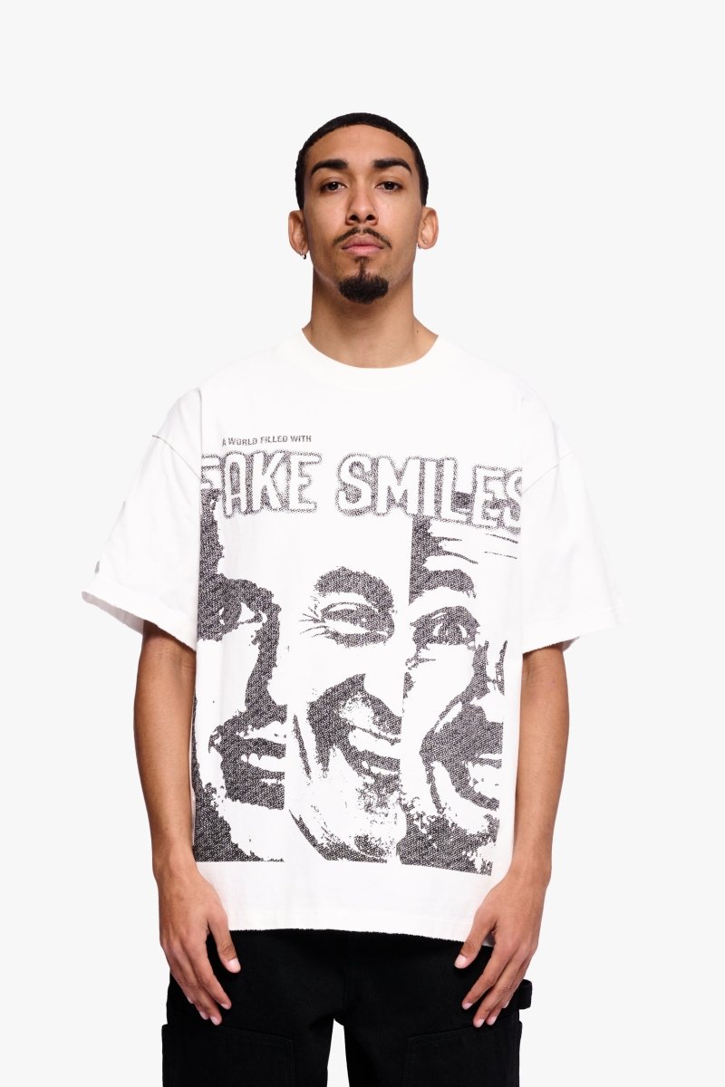 Fake Smiles Tee White - Valabasas