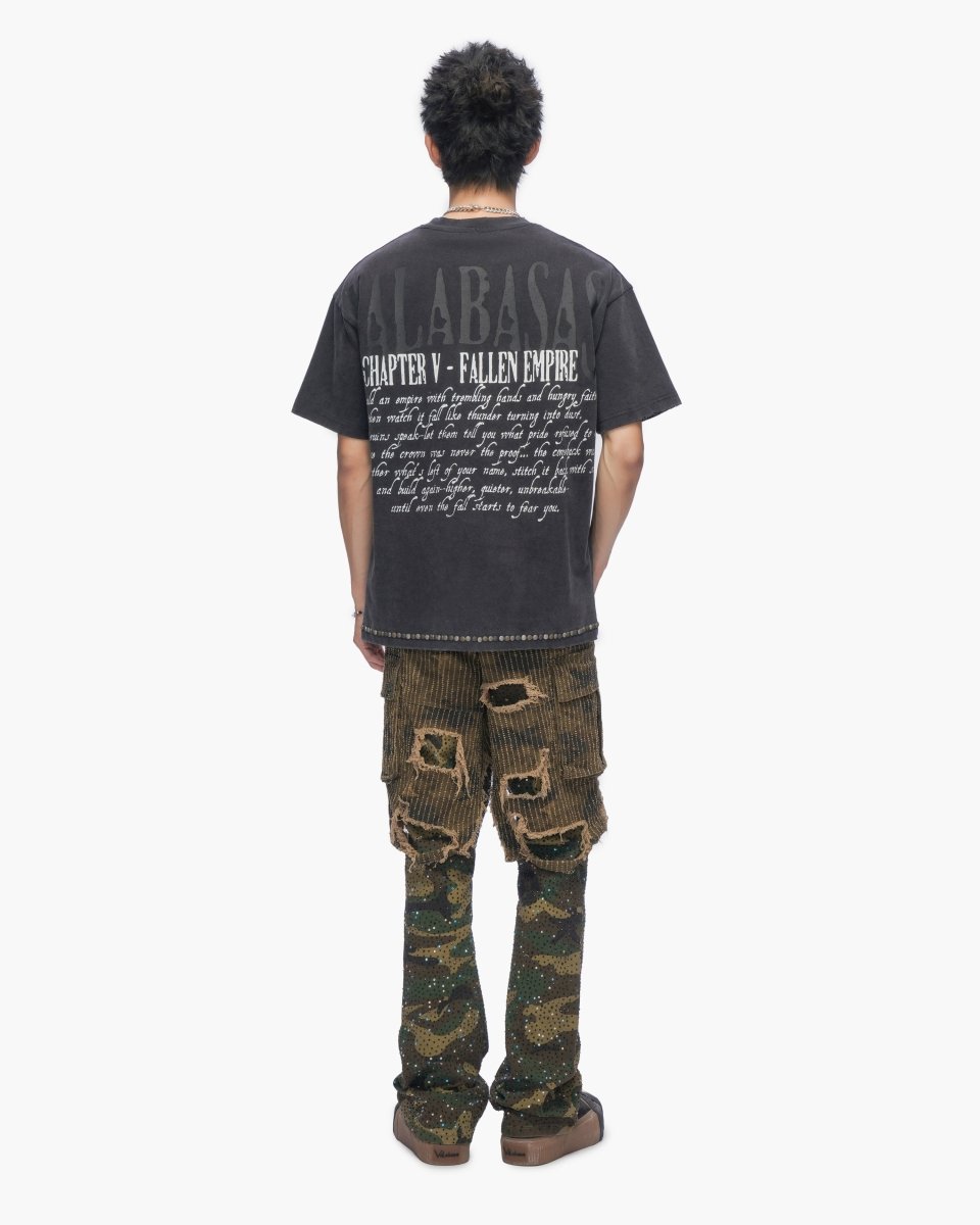 Fallen Empire Vintage Black Tee - Valabasas