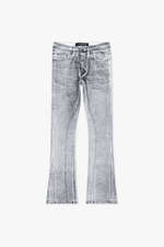 Fax Stacked Denim White Black Waxed