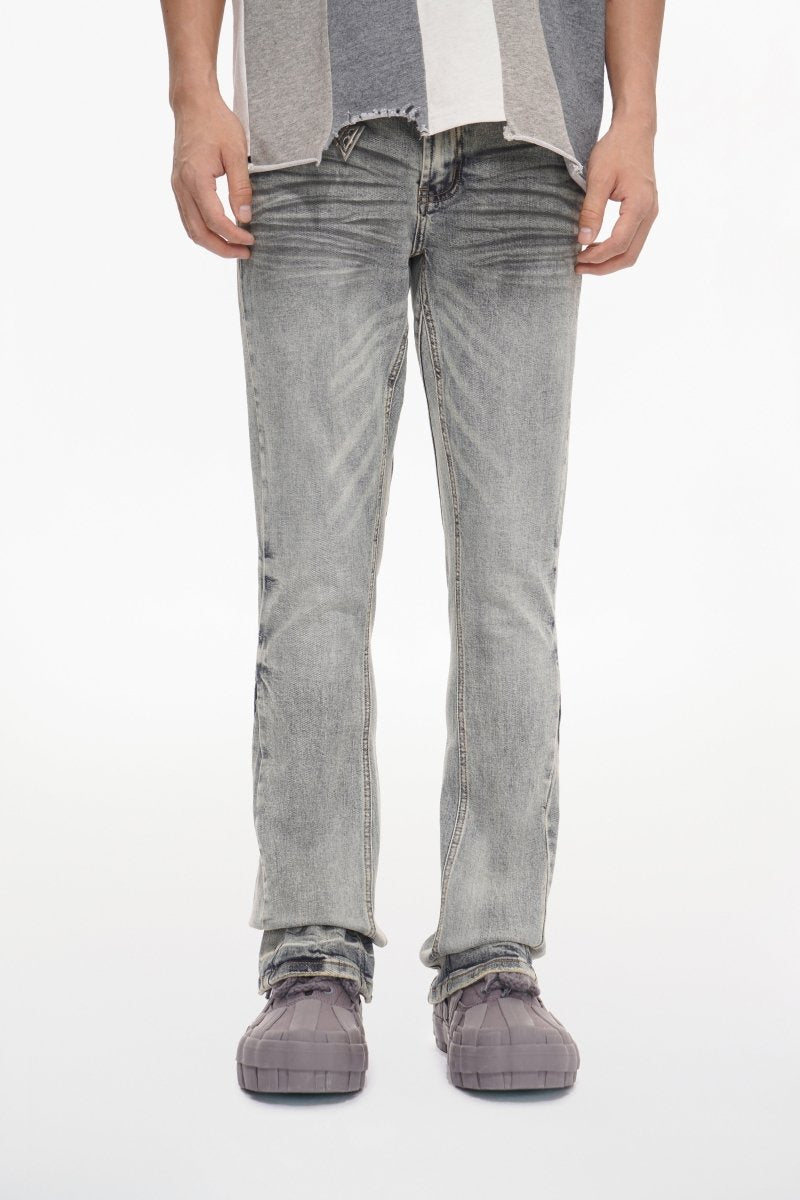 Fax Stacked Flare Jean Light Blue Washed - Valabasas