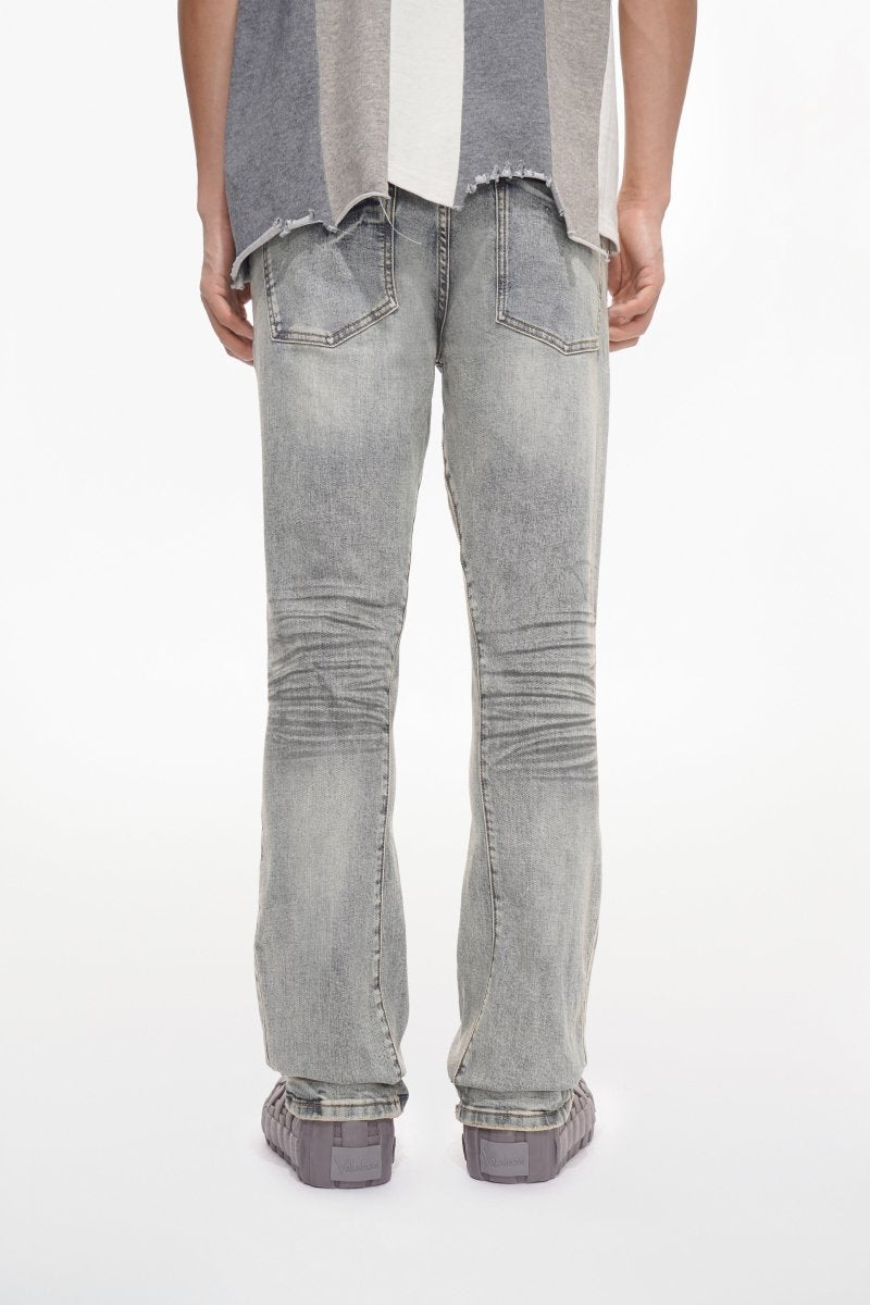 Fax Stacked Flare Jean Light Blue Washed - Valabasas