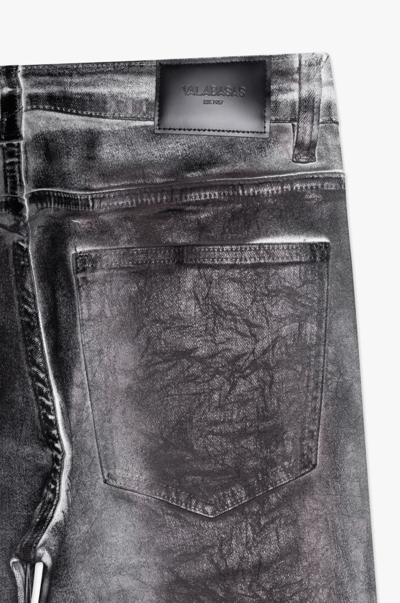 Fax Waxed Stacked Denim Red White Dirty waxed