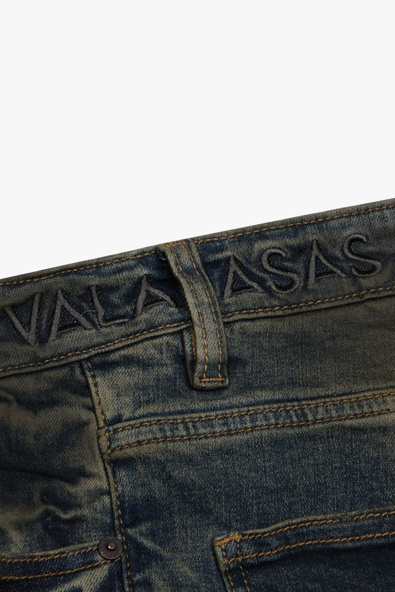 Fax Yellow Vtg Blue Wash Stacked - Valabasas