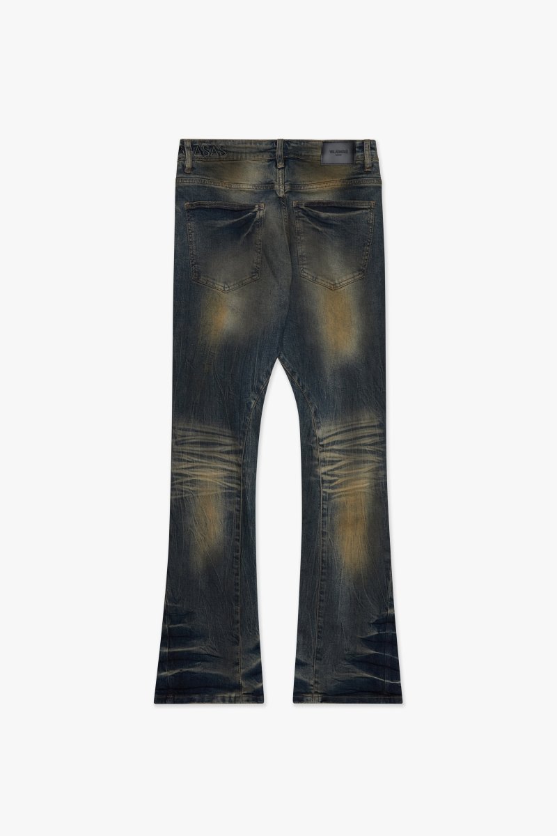 Fax Yellow Vtg Blue Wash Stacked