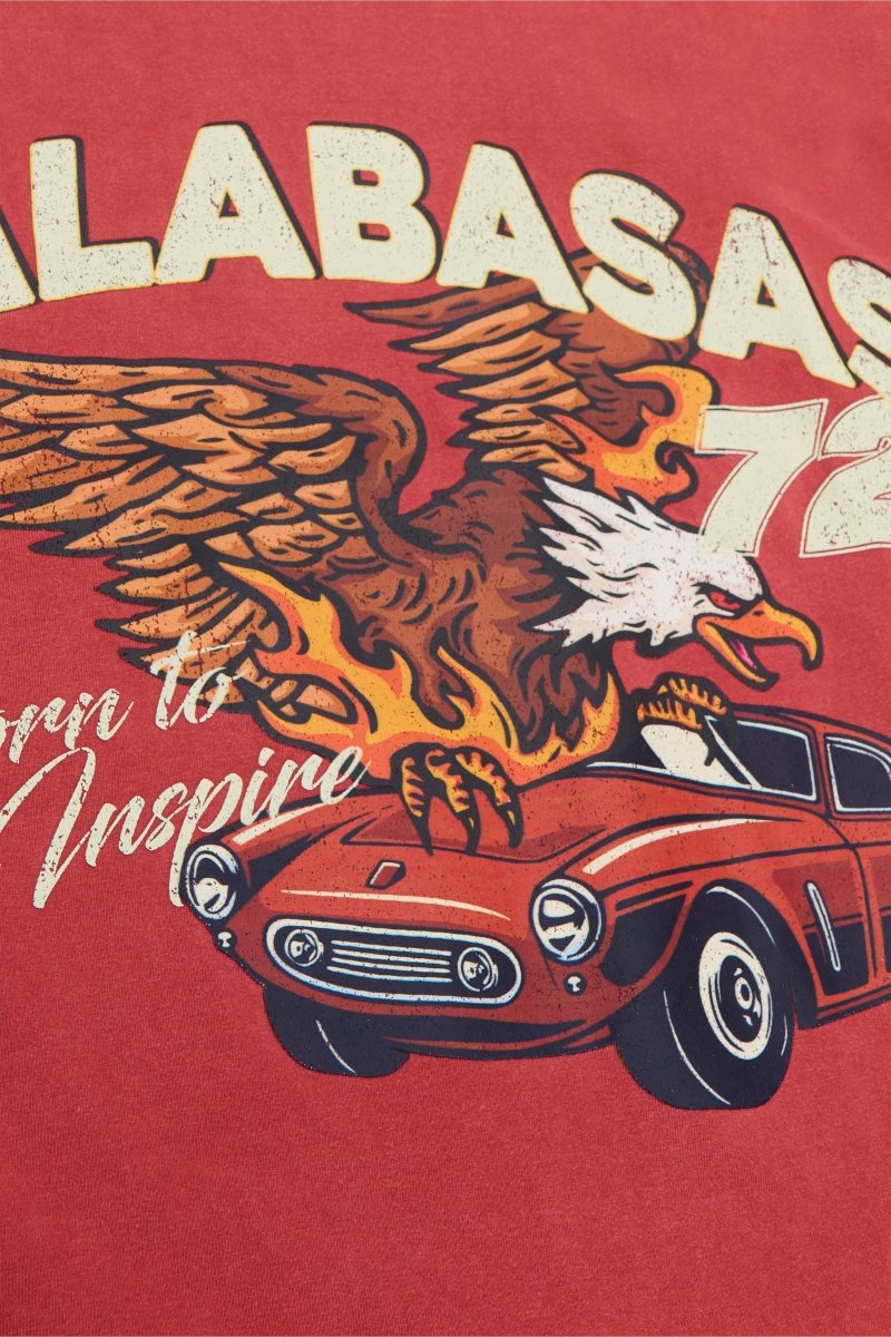 "FIREBIRD" TEE VINTAGE DATE RED - Valabasas