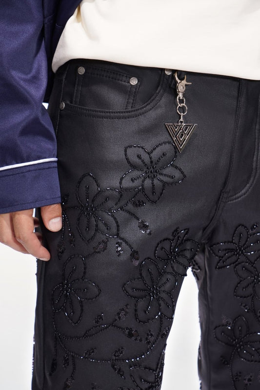 Flora Black Waxed Stacked - Valabasas