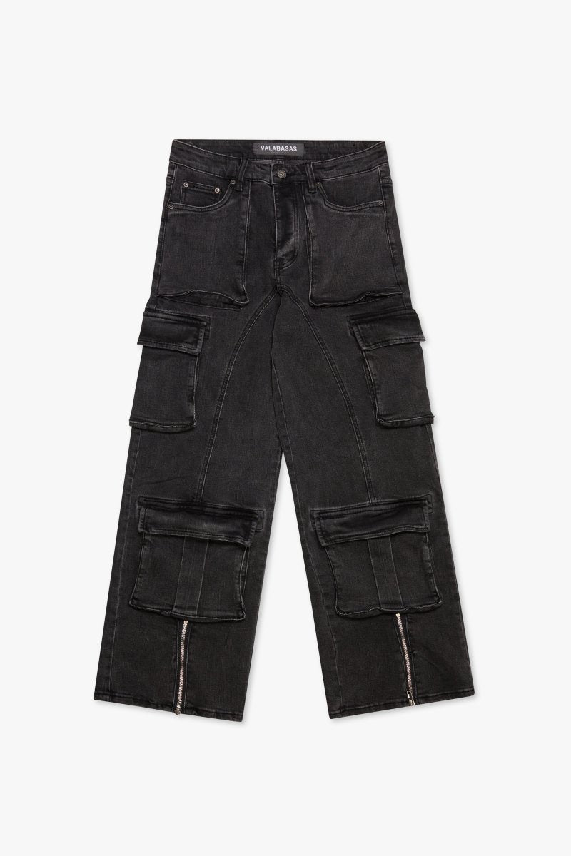 Flyes Baggy Jean Black Washed - Valabasas